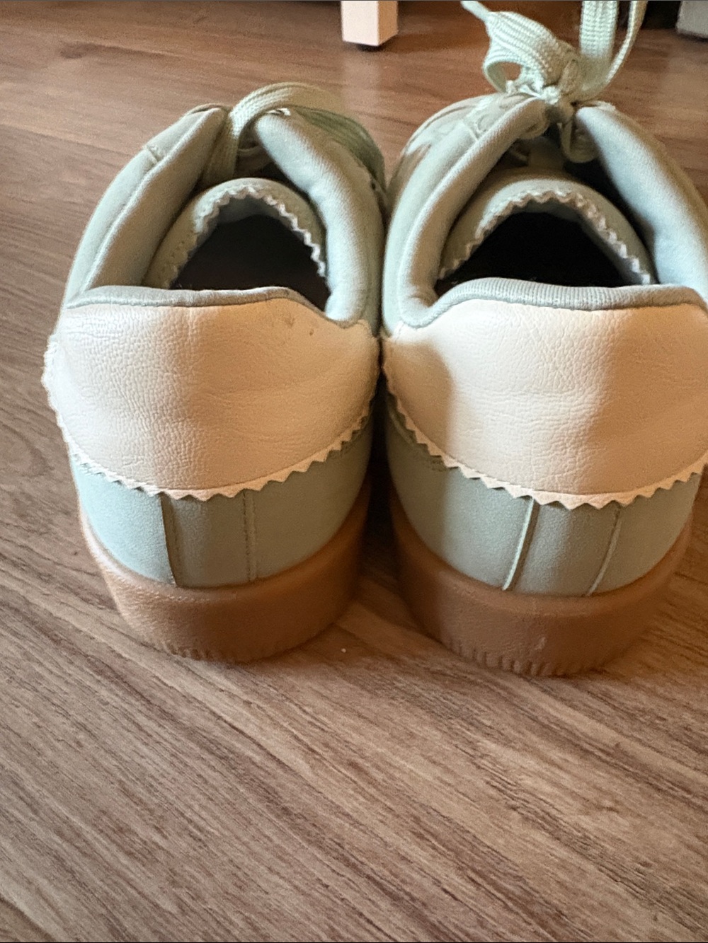 Casual mint green Sneakers with Subtle white Accent - Picture 3 of 4